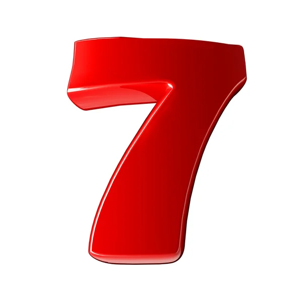 3d red number — Stock Photo, Image