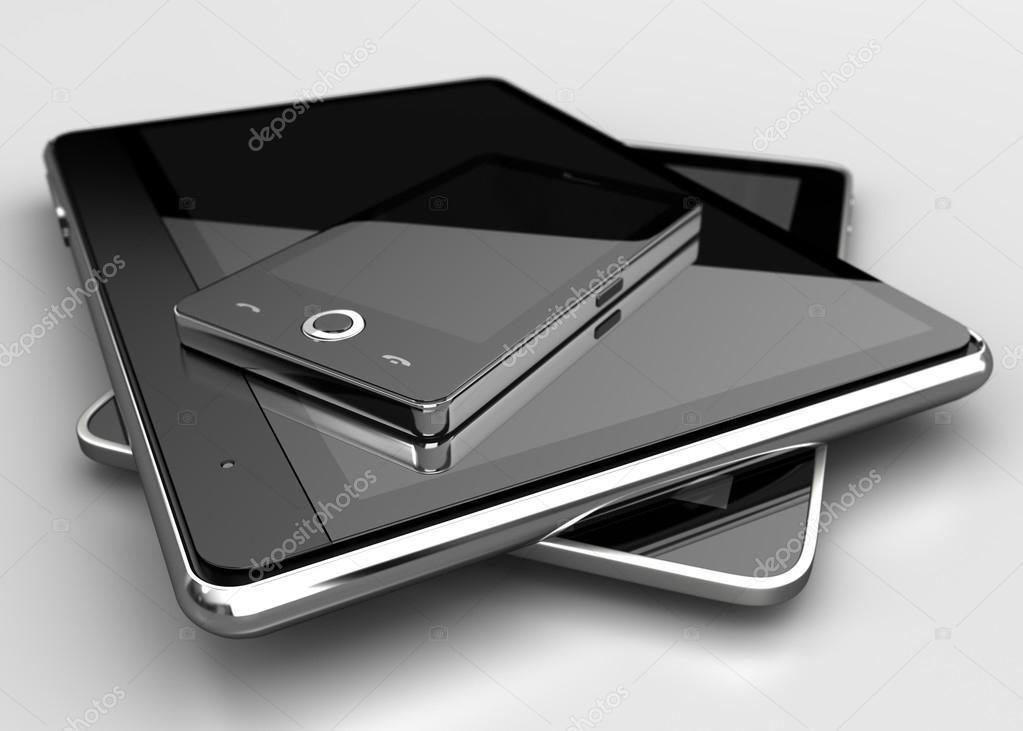 Mobile phone with digital tablets