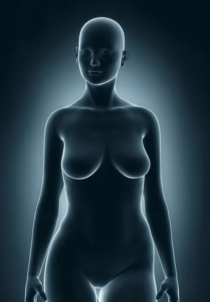 Mujer en posición anatómica — Foto de Stock