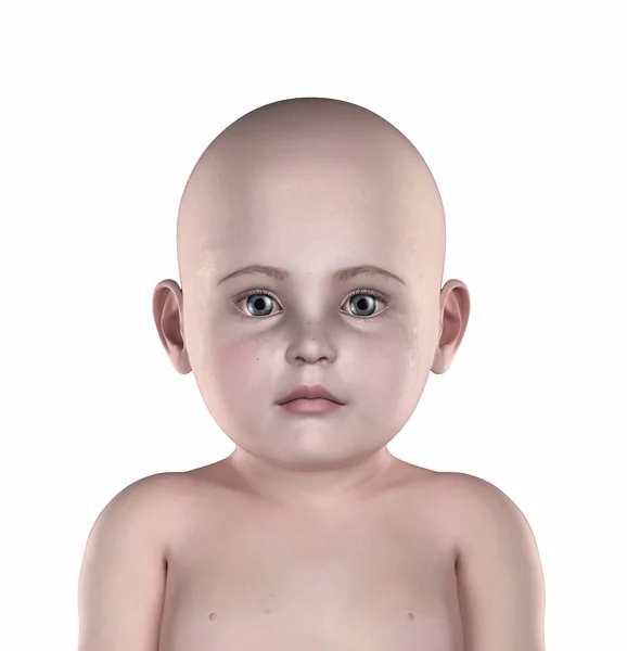 Posição anatômica da criança isolada — Fotografia de Stock