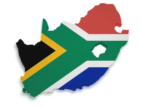 South Africa Map 3d Shape — Stock Photo, Image