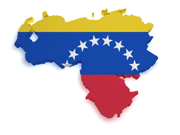 Venezuela mapa 3d forma — Fotografia de Stock