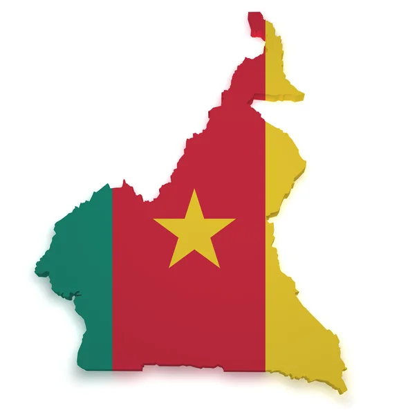 Cameroon Map 3d Shape — Stock Photo, Image