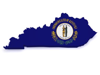 Kentucky harita 3d şekil