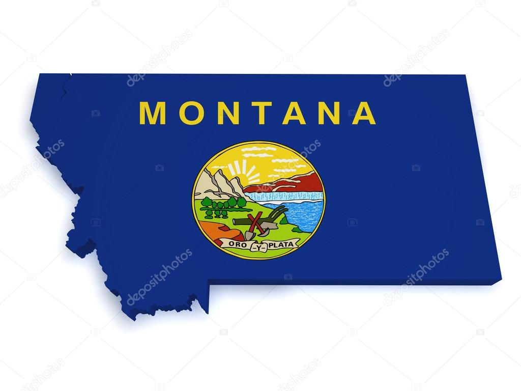 Montana Map 3d Shape