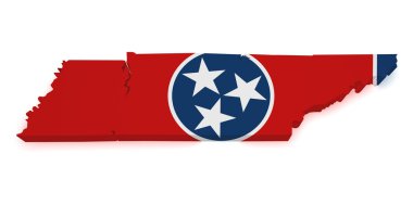 Tennessee harita 3d şekil