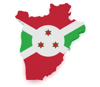 Burundi Haritası 3d şekil