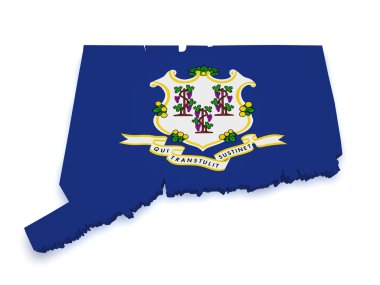 Connecticut harita 3d şekil