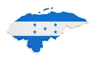 Honduras Haritası 3d şekil
