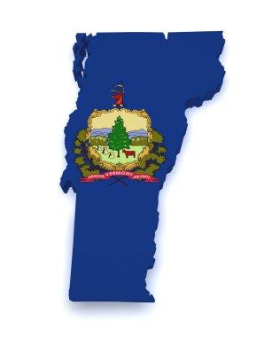 Vermont harita 3d şekil