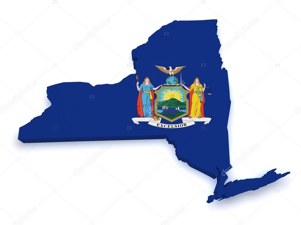 New York Map 3d Shape