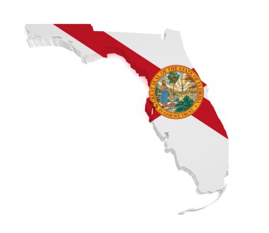 Florida harita 3d şekil