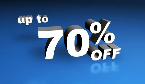 Up To Seventy Percent Off — Stock Photo, Image