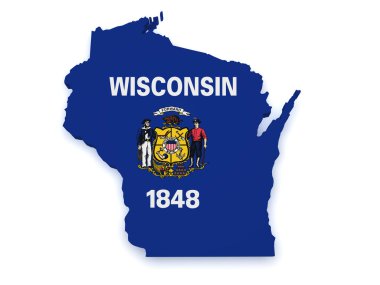 Wisconsin harita 3d şekil