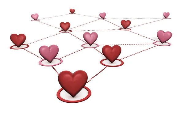 Amor concepto de red — Foto de Stock