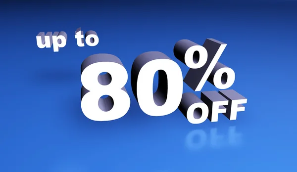 Up To 80 Percent Off — Stock Photo, Image