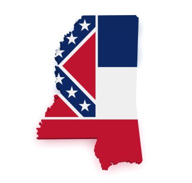 Mississippi harita 3d şekil