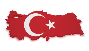 Türkiye'de harita 3d şekil