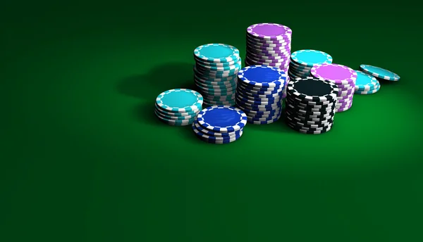 Poker i kasyno tło żetony — Zdjęcie stockowe