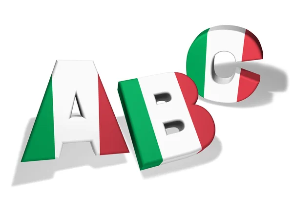 Concept de l'école italienne d'ABC — Photo