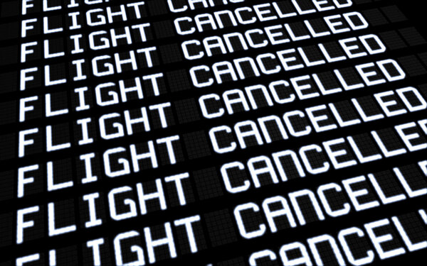 Airport Board Cancelled Flights