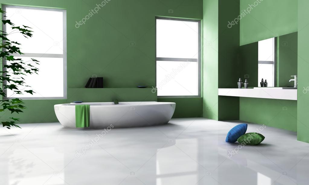 Green Bathroom Interior Design