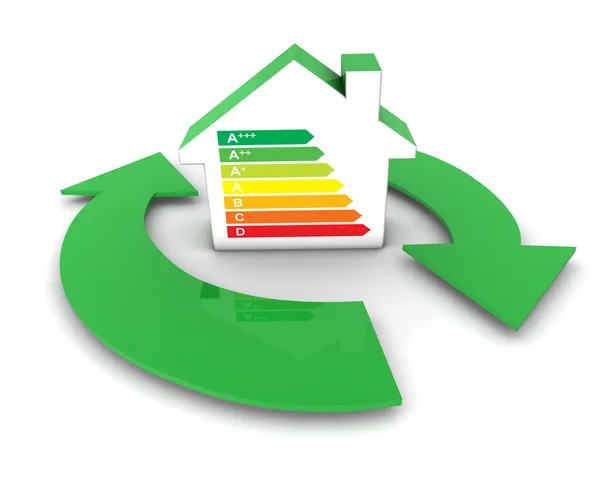 Hem energieffektivitet etiketter — Stockfoto
