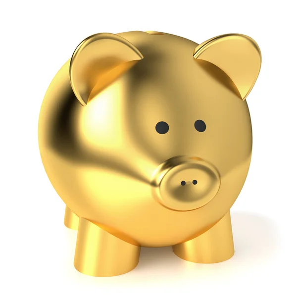 Altın piggy banka tasarruf konsept — Stok fotoğraf