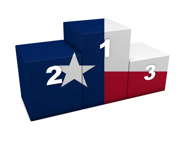 Teksas bayrağını podyum — Stok fotoğraf