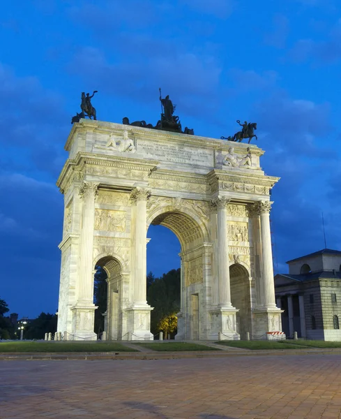 Arco da Paz Milão Itália — Fotografia de Stock