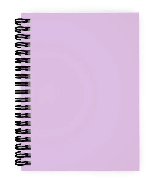 Bloc de notas vacío rosa en blanco —  Fotos de Stock
