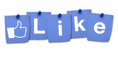 simge ve Word'ün mavi gibi post it