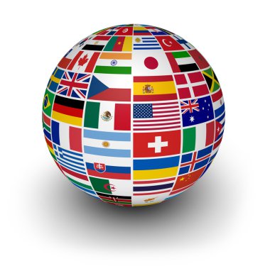 Globe Uluslararası Dünya bayrakları