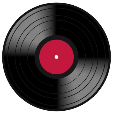 Kırmızı lp vinil disk vintage kayıt