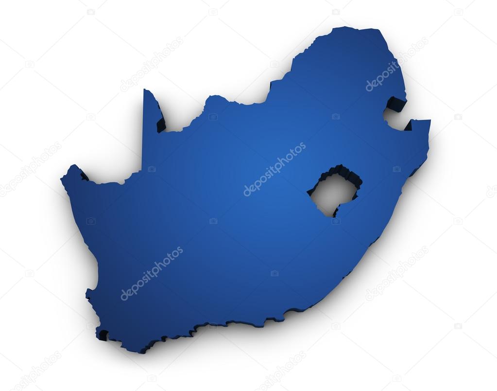 Map Of South Africa 3d Shape