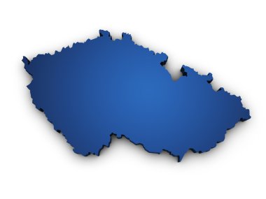 Çek Cumhuriyeti 3d şekil Haritası