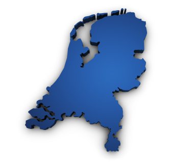 Hollanda 3d şekil Haritası