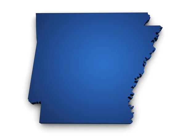 La mappa di Arkansas Forma 3d — Foto Stock