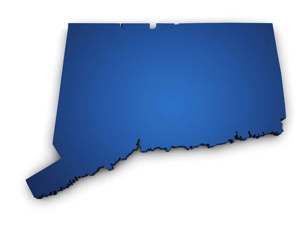 Mapa de Connecticut forma 3d — Fotografia de Stock