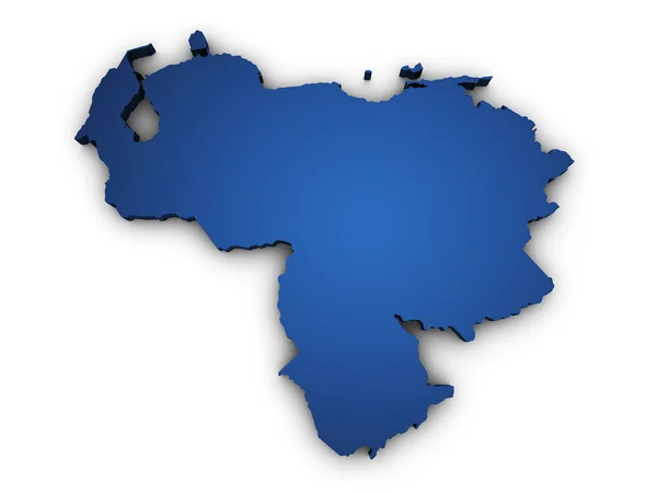 Карта Венесуэлы 3-я форма — стоковое фото