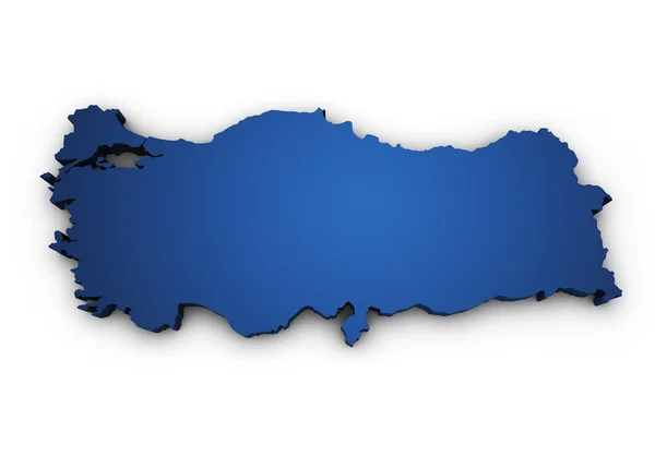 Map Of Turkey 3d Shape — Stock Photo, Image