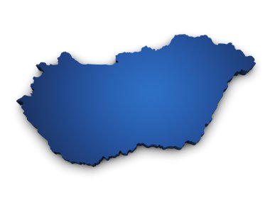 Macaristan 3d şekil Haritası