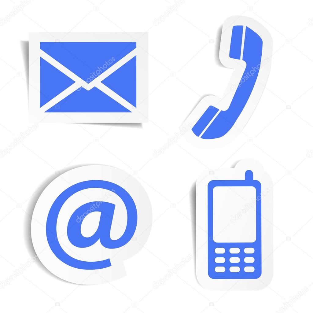 Website Contact Icons Stickers
