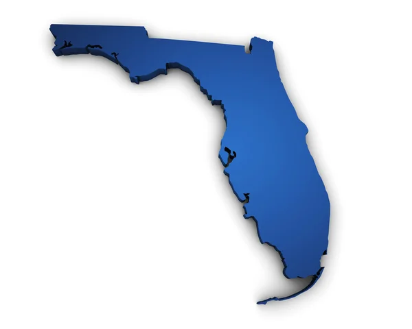 Mapa de Florida 3d forma —  Fotos de Stock