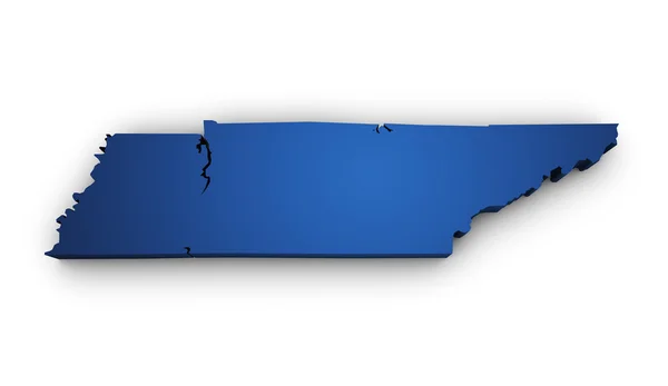 Map Of Tennessee 3d Shape — Stock Photo, Image