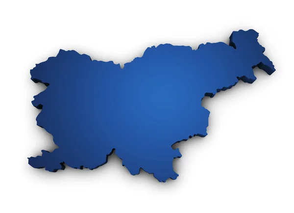 匹配斯洛文尼亚 3d 形状的电子地图 — 图库照片