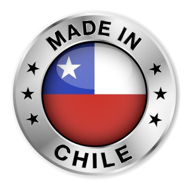 Made In Chile Silver Badge clipart