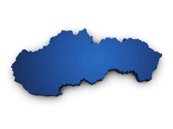 Map Of Slovakia 3d Shape — Stock Photo, Image