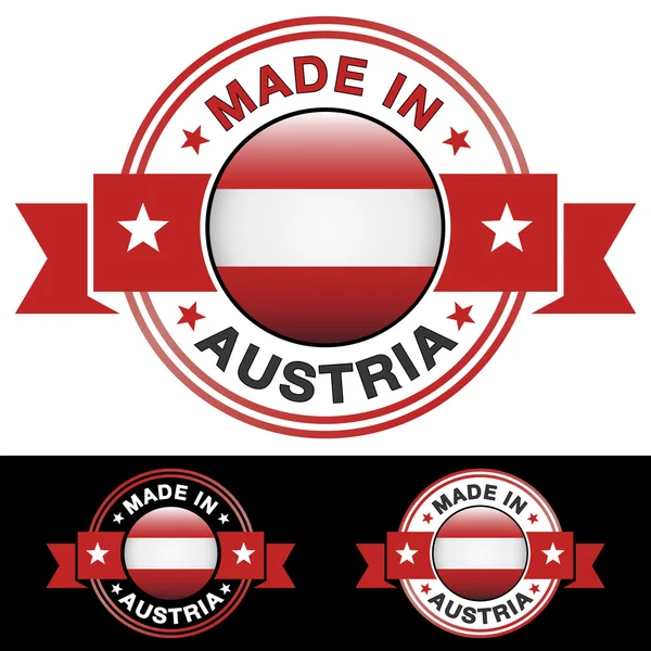 Badge Made in Austria — Vettoriale Stock