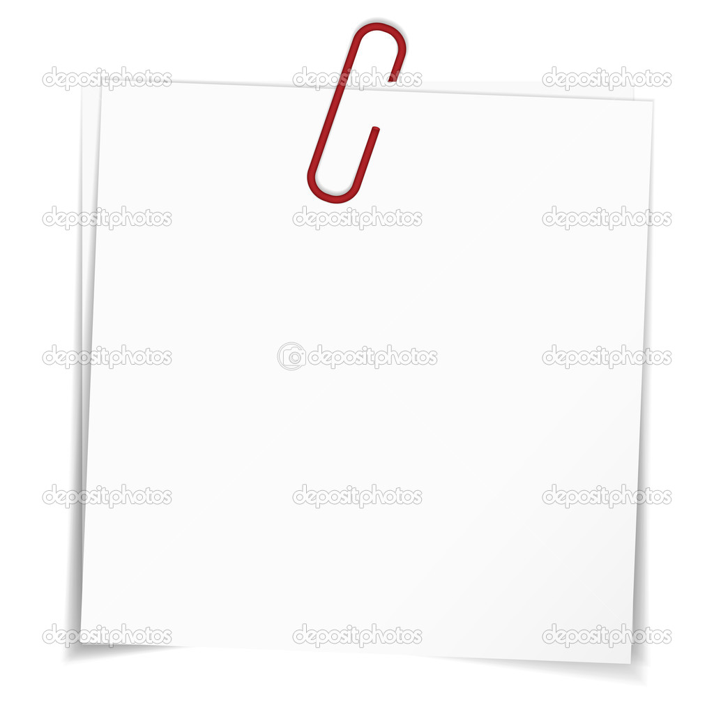 Business Notes Red Paper Clip